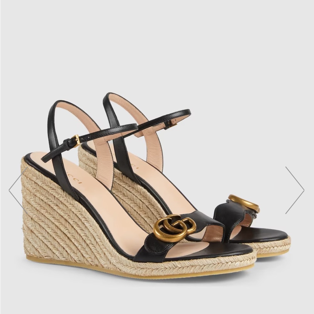 Black Gucci gently used espadrilles size 40(10)